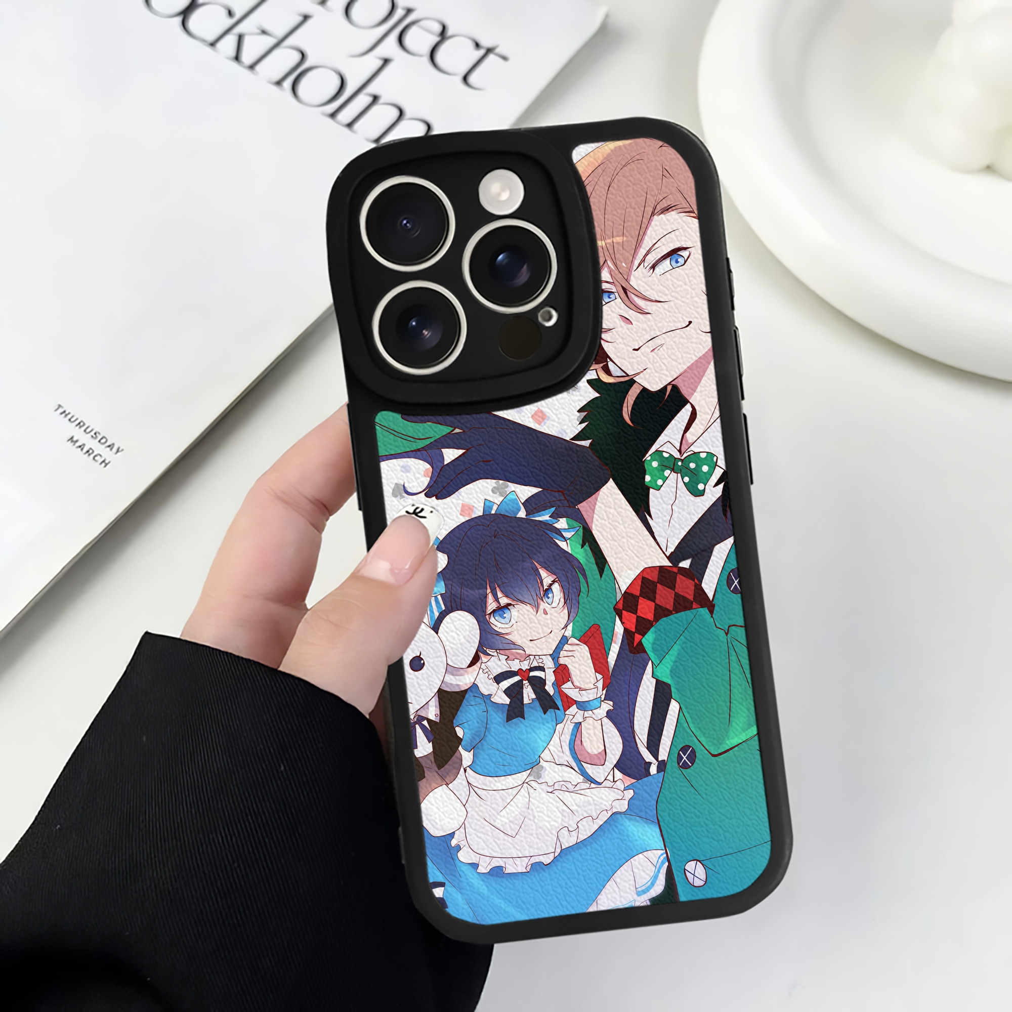 （画像用） 文豪ストレイドッグス Bungo Stray Dogs 【iPhone 16シリーズ対応】シリコンスマホケース（レザー調） 材質：シリコン